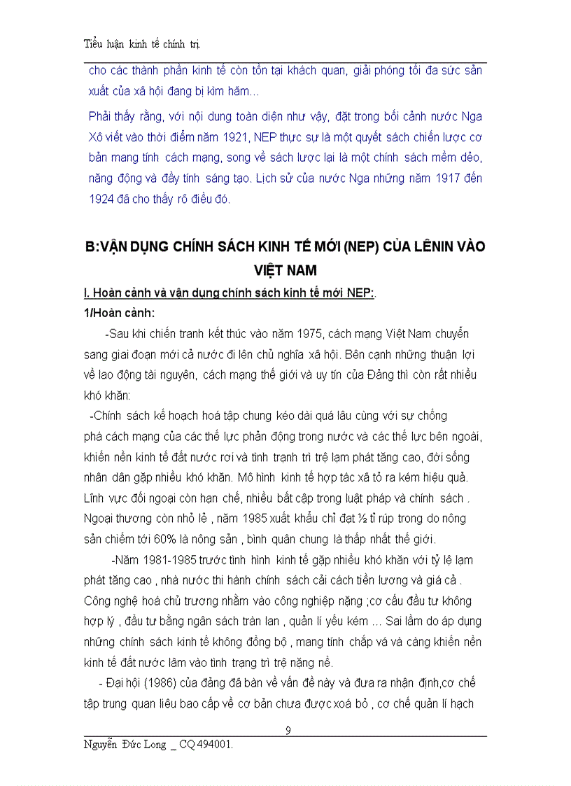 image for page Chính sách kinh tế mới (NEP) của Lênnin và sự vận dụng ở Việt Nam