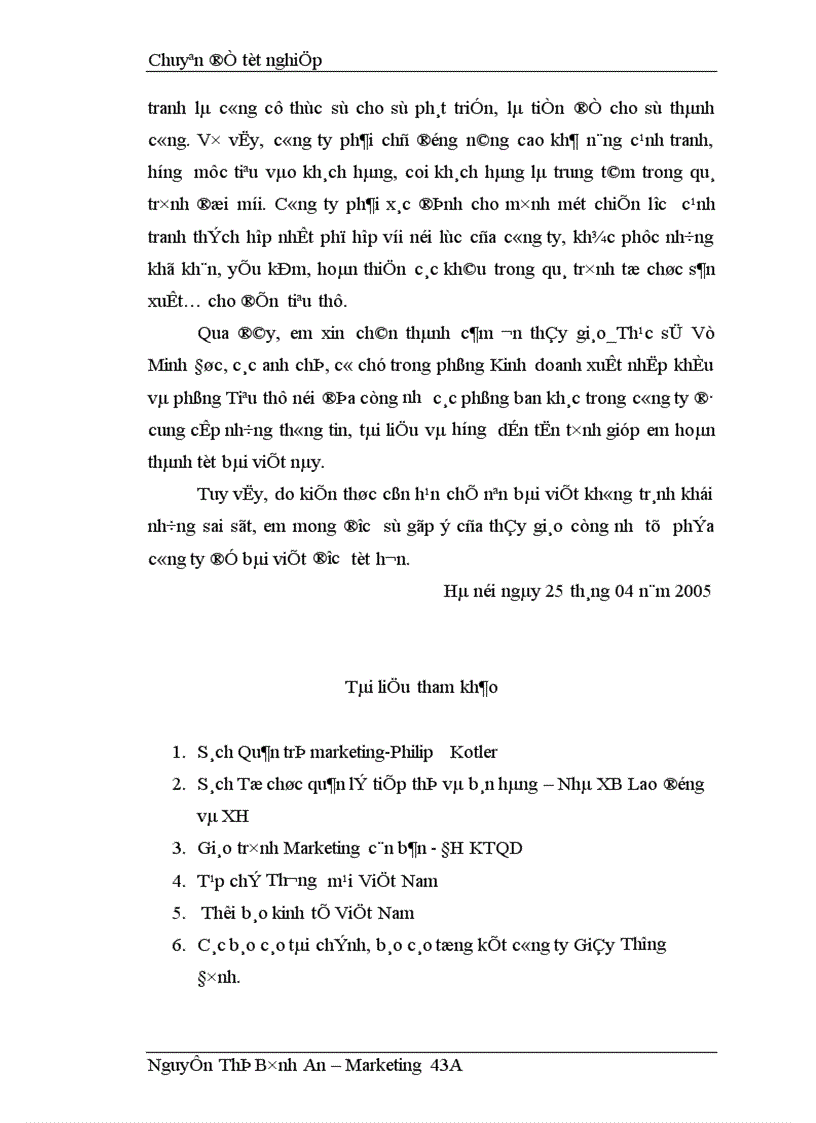 image for page Một số giải pháp marketing nhằm nâng cao khả năng cạnh tranh cho sản phẩm giầy vải trên thị trường nội địa của công ty giầy Thượng Đình