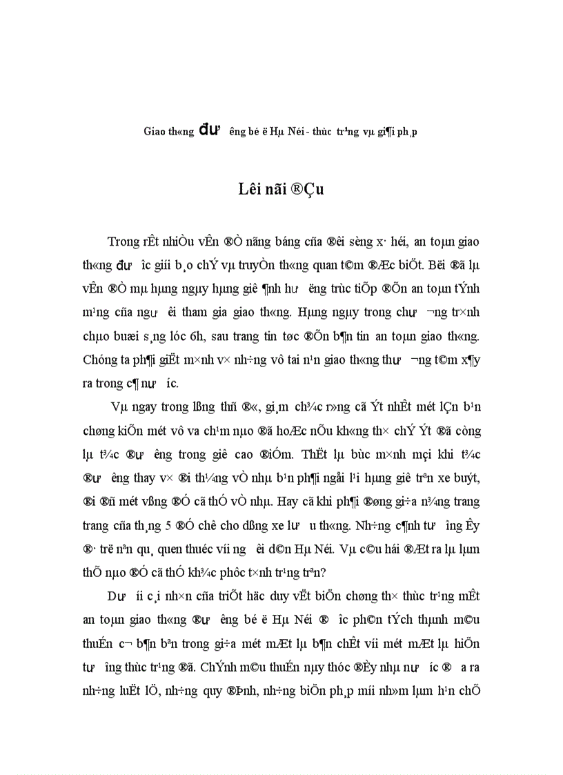 image for page Giao thông đưường bộ ở Hà Nội - thực trạng và giải pháp