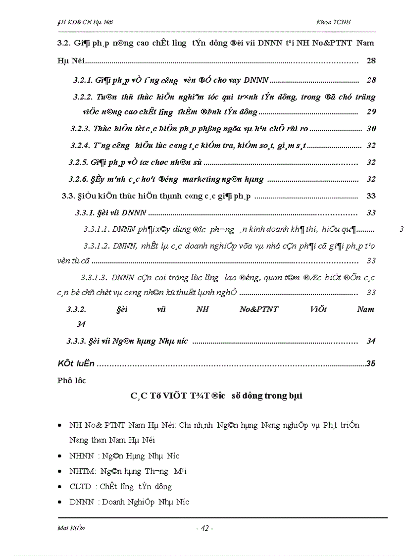 image for page Giải pháp nâng cao chất lưượng tín dụng đối với Doanh nghiệp nhà nước tại NH No&PTNT Chi nhánh Nam Hà Nội.