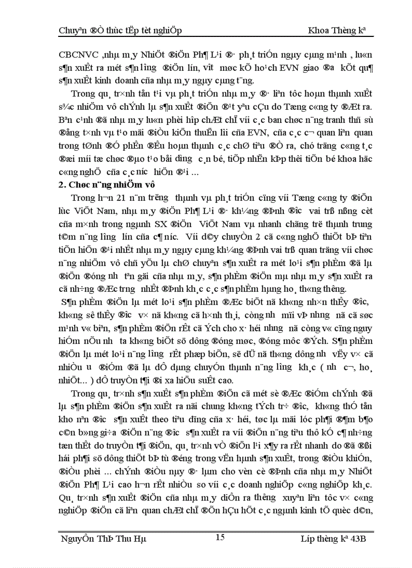 image for page Vận dụng hệ thống chỉ tiêu thống kê hiệu quả kinh tế để phân tích hiệu quả sản xuất kinh doanh của nhà máy điện Phả Lại.
