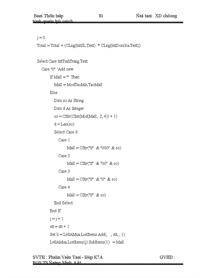 image for page Thiết kế và cài đặt chương trình hệ thống quản lý sách