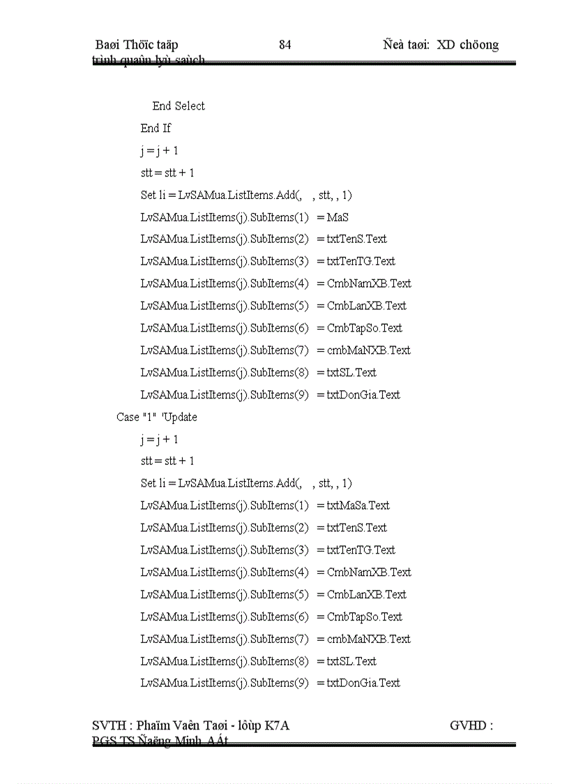 image for page Thiết kế và cài đặt chương trình hệ thống quản lý sách