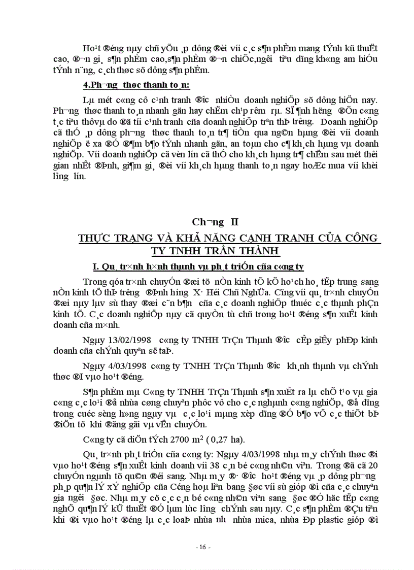 image for page Một số ý kiến nhằm nõng cao khả năng cạnh tranh của cụng ty TNHH Trần Thành