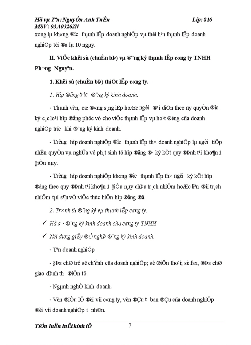 image for page Việc khởi sự (chuẩn bị) và đăng ký thành lập công ty TNHH Phương Nguyên