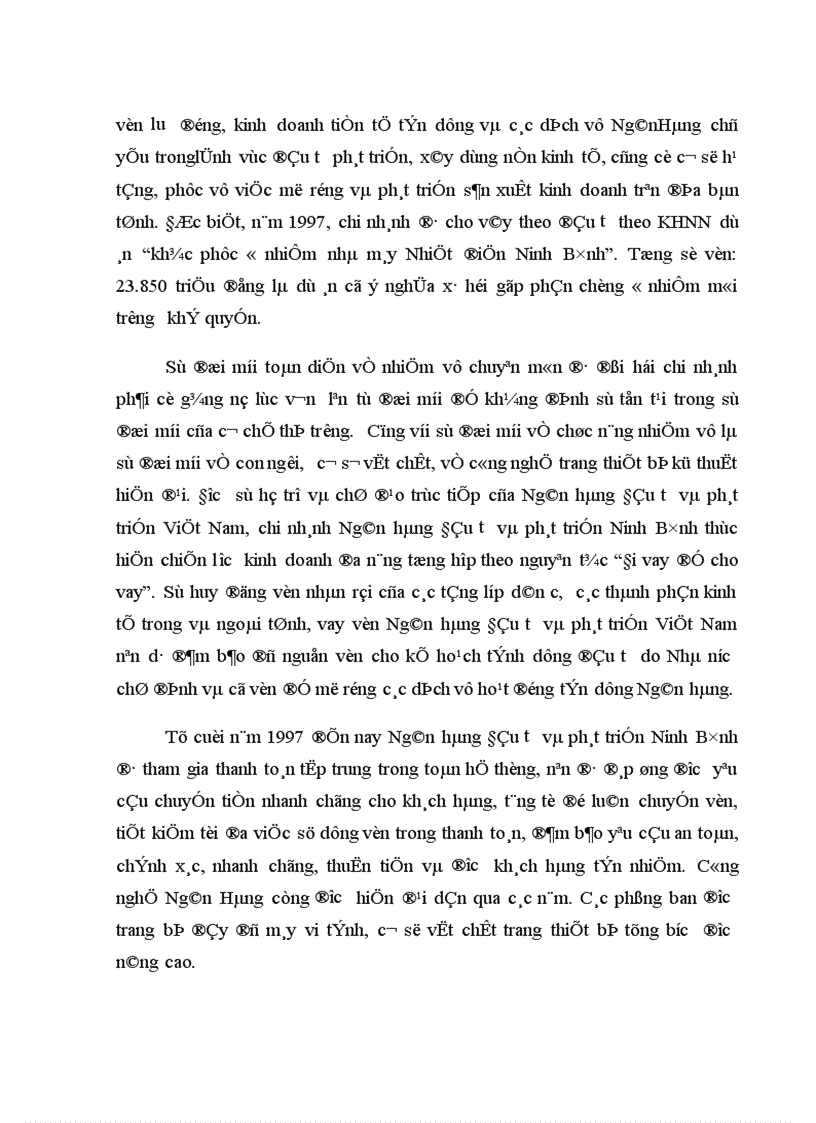 image for page Đẩy mạnh cho vay đối với thành phần kinh tế ngoài quốc doanh tại chi nhánh NHĐT & PT Ninh Bình