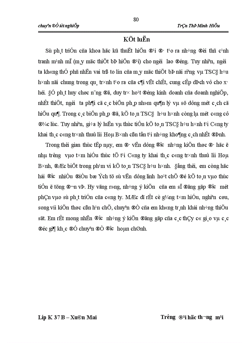 image for page Vận dụng chuẩn mực kế toán Việt Nam vào việc hoàn thiện công tác kế toán tài sản cố định tại công ty khai thác công trình thuỷ lợi Hòa Bình