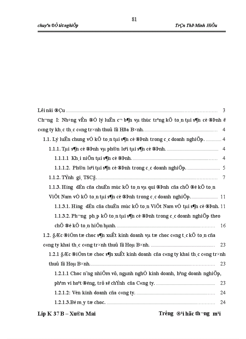 image for page Vận dụng chuẩn mực kế toán Việt Nam vào việc hoàn thiện công tác kế toán tài sản cố định tại công ty khai thác công trình thuỷ lợi Hòa Bình