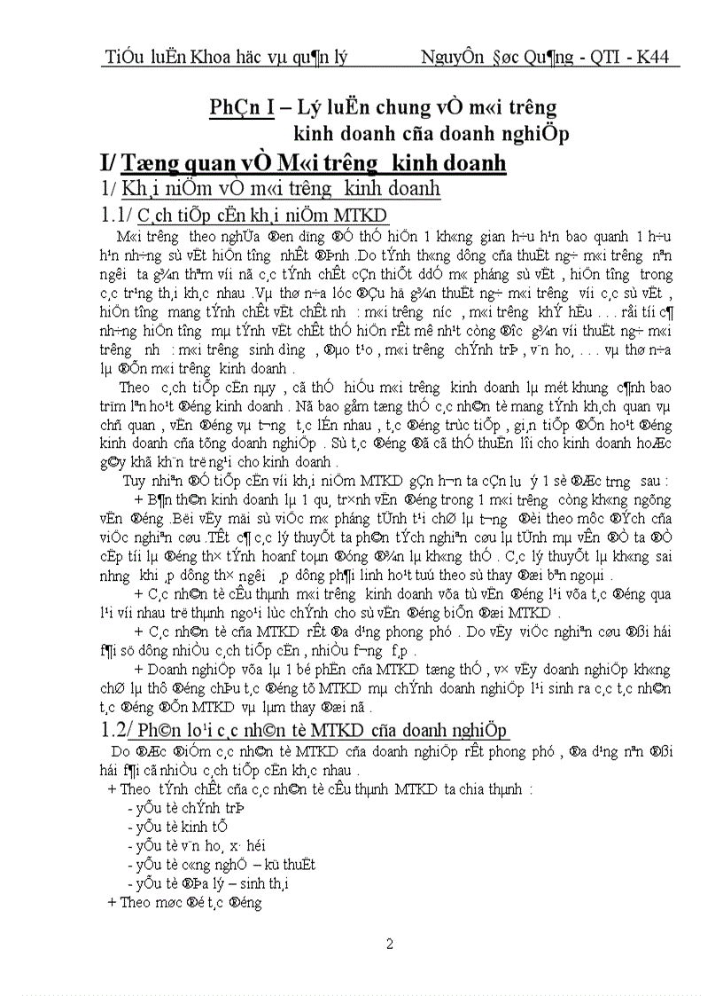 image for page Môi trường kinh doanh của doanh nghiệp