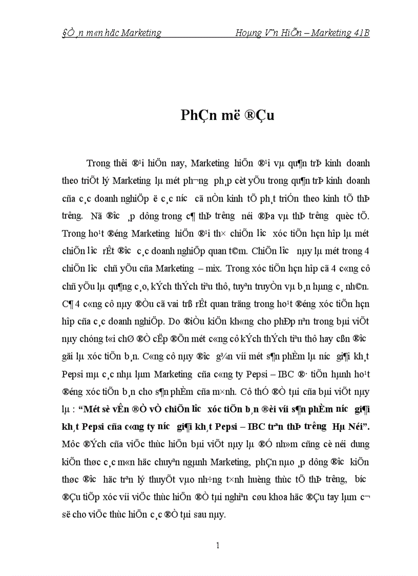 image for page Một số vấn đề về chiến lược xúc tiến bán đối với sản phẩm nước giải khát Pepsi của công ty nước giải khát Pepsi – IBC trên thị trường Hà Nội