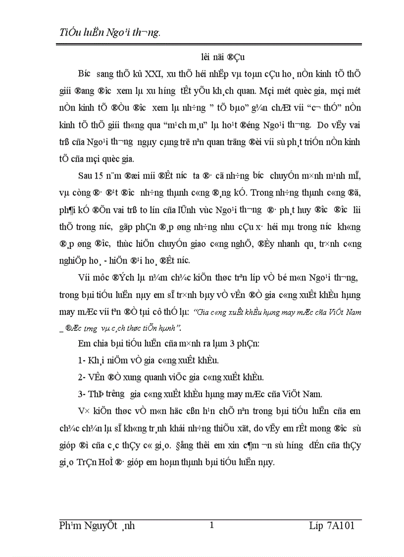 image for page Gia công xuất khẩu hàng may mặc của Việt Nam _ đặc trưng và cách thức tiến hành