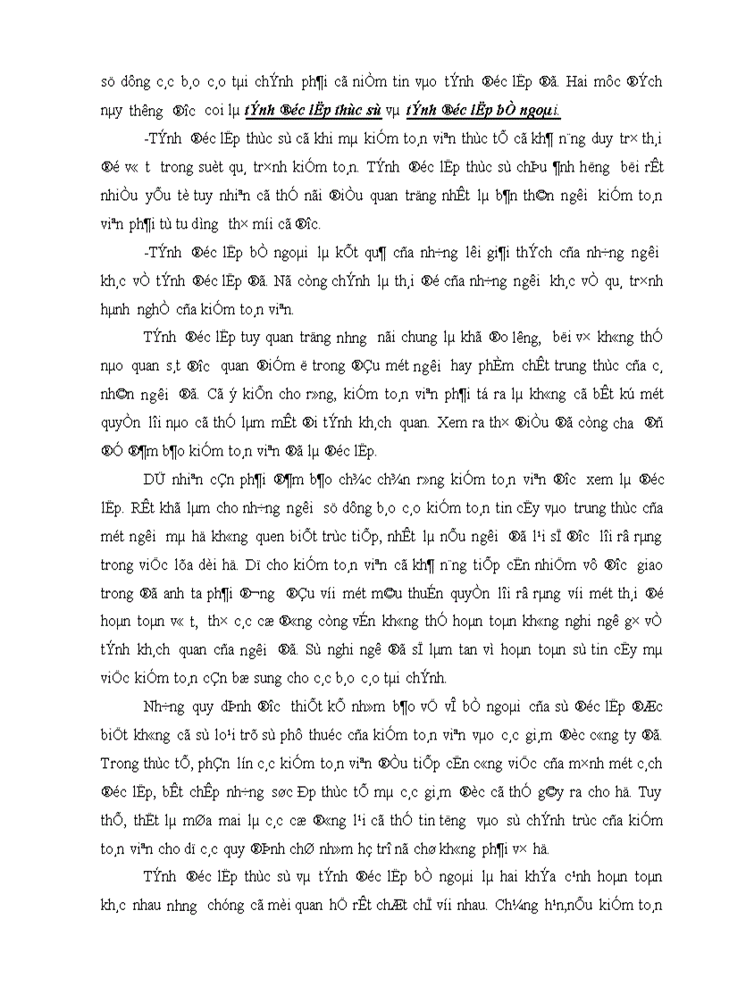 image for page Tính độc lập của Kiểm toán viên và sự ảnh hưởng đến chất lượng kiểm toán