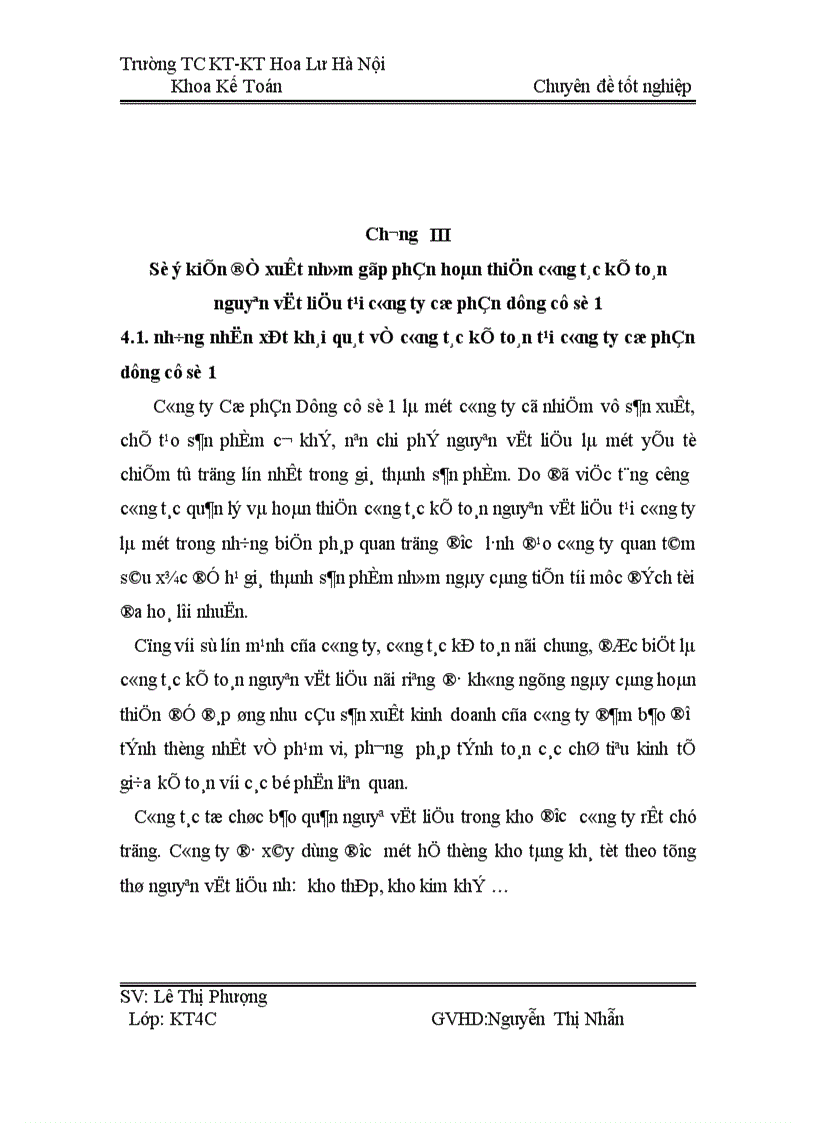 image for page Hoàn thiện công tác kế toán nguyên vật liệu tại công ty cổ phần dụng cụ số 1 Nhận x