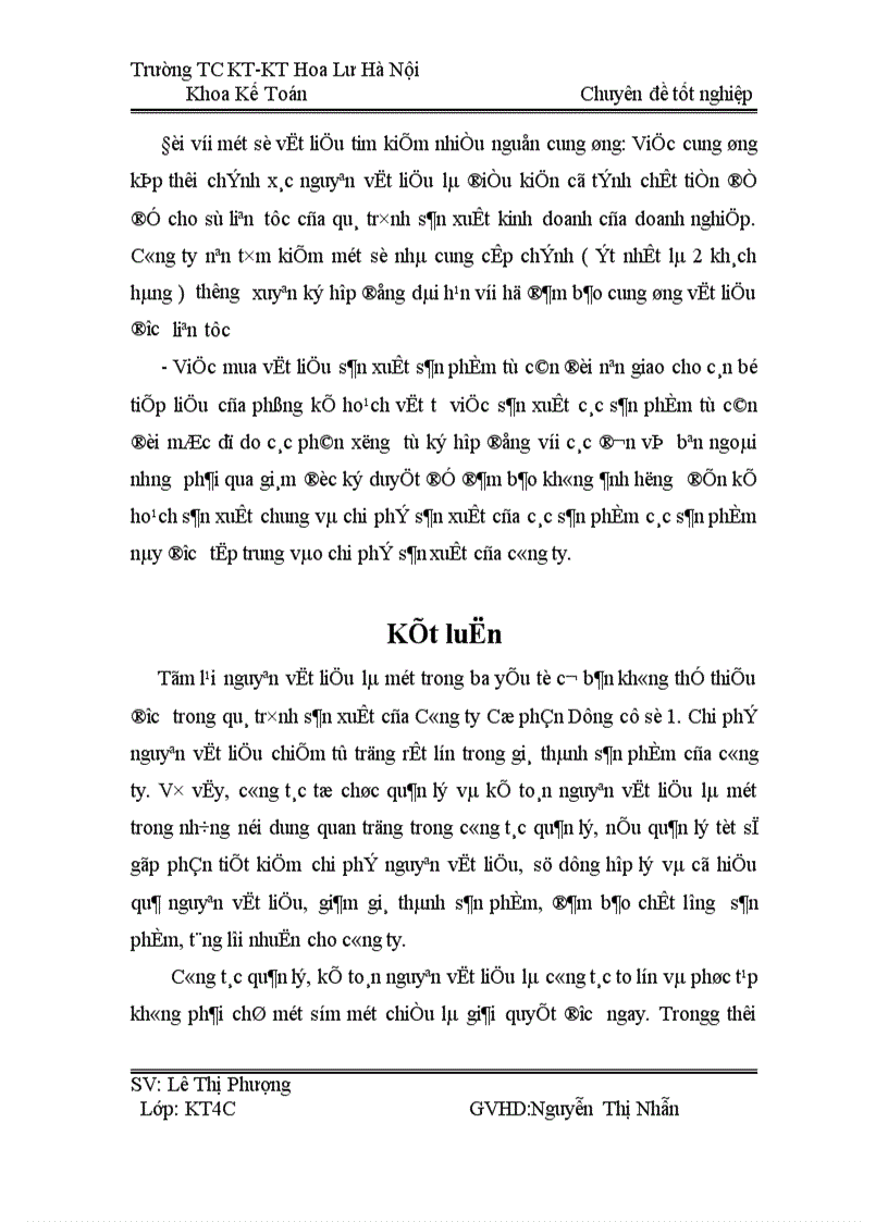 image for page Hoàn thiện công tác kế toán nguyên vật liệu tại công ty cổ phần dụng cụ số 1 Nhận x