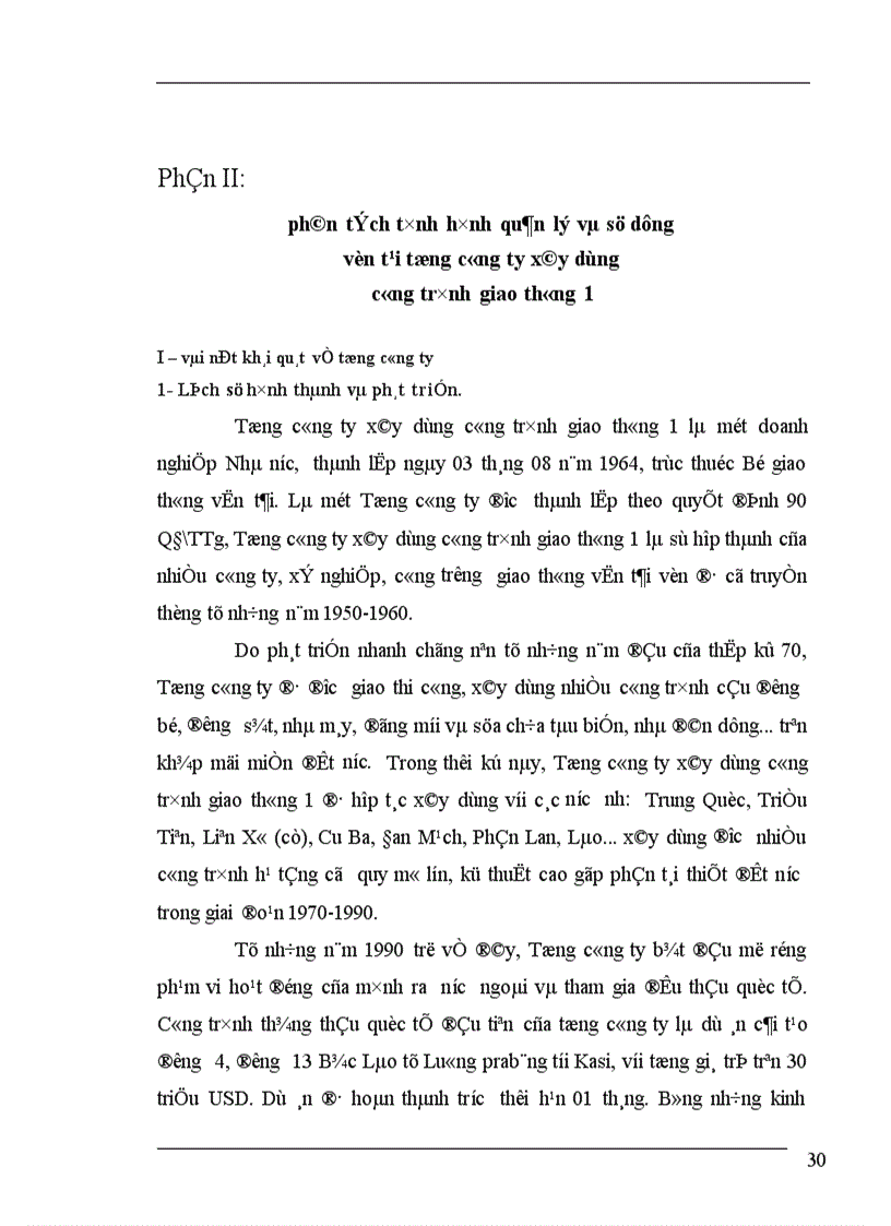 image for page Một số giải pháp và kiến nghị nhằm nâng cao hiệu quả quản lý và sử dụng vốn tại Tổng Công ty xây dựng công trình giao thông I