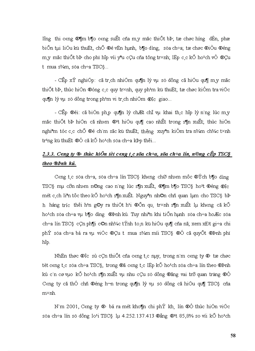 image for page Một số đề suất nhằm giúp Công ty Sông Đà 9 nâng cao được hiệu quả sử dụng vốn cố định