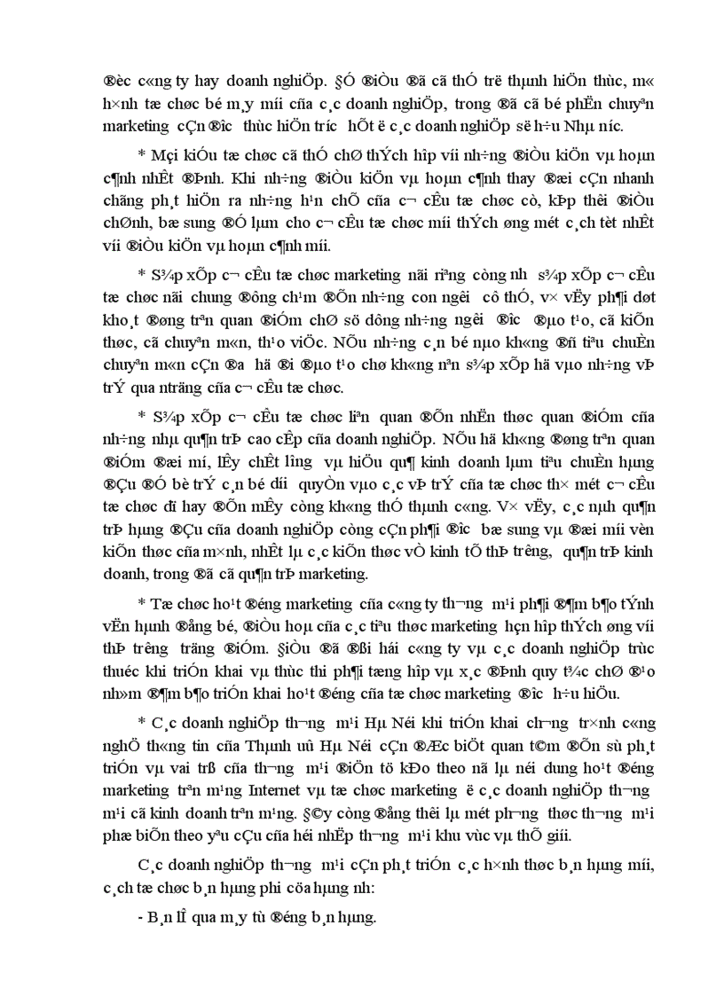 image for page Một số mô hình và giải pháp hình thành phát triển tổ chức marketing ở các doanh nghiệp thương mại trên địa bàn Hà Nội