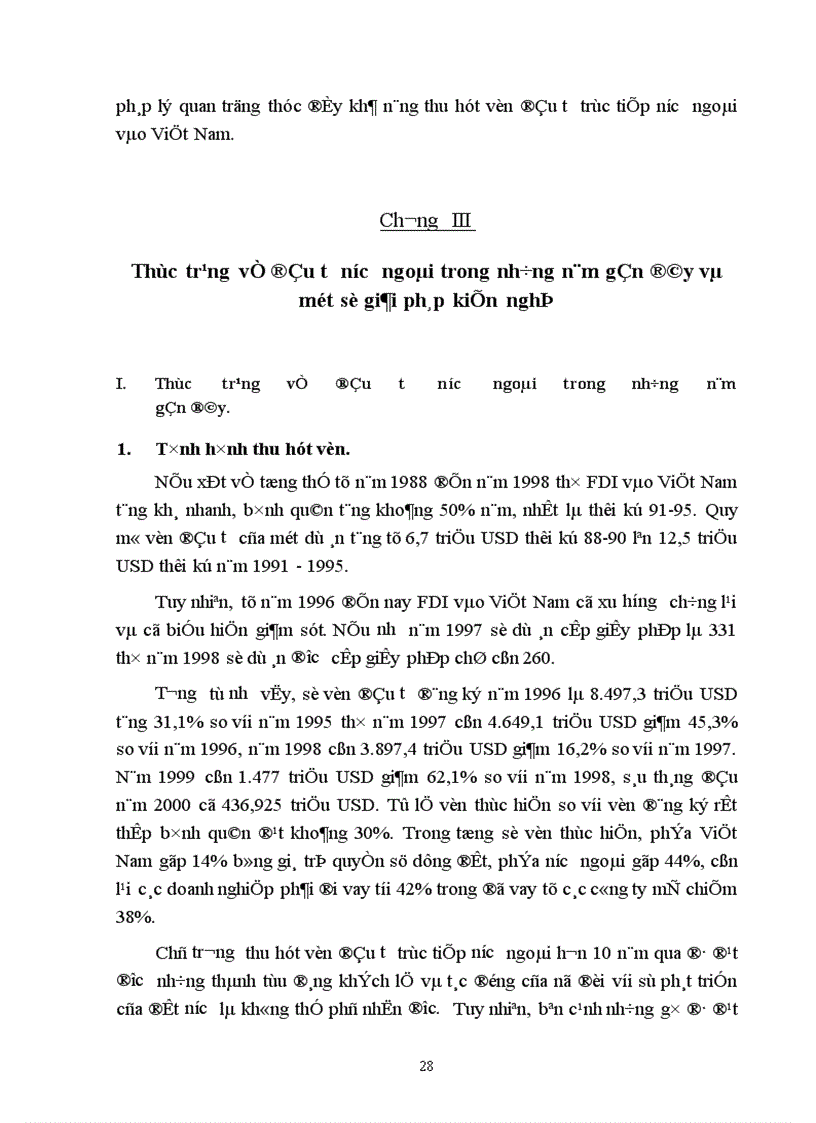 image for page Thực trạng về đầu tư nước ngoài trong những năm gần đây và một số giải pháp, kiến nghị.