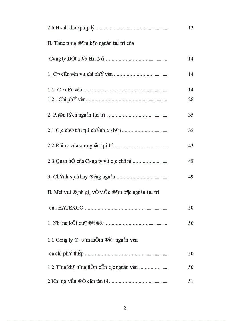 image for page Một vài đánh giá về việc đảm bảo nguồn tài trợ của Công ty Dệt 19/5 Hà Nội