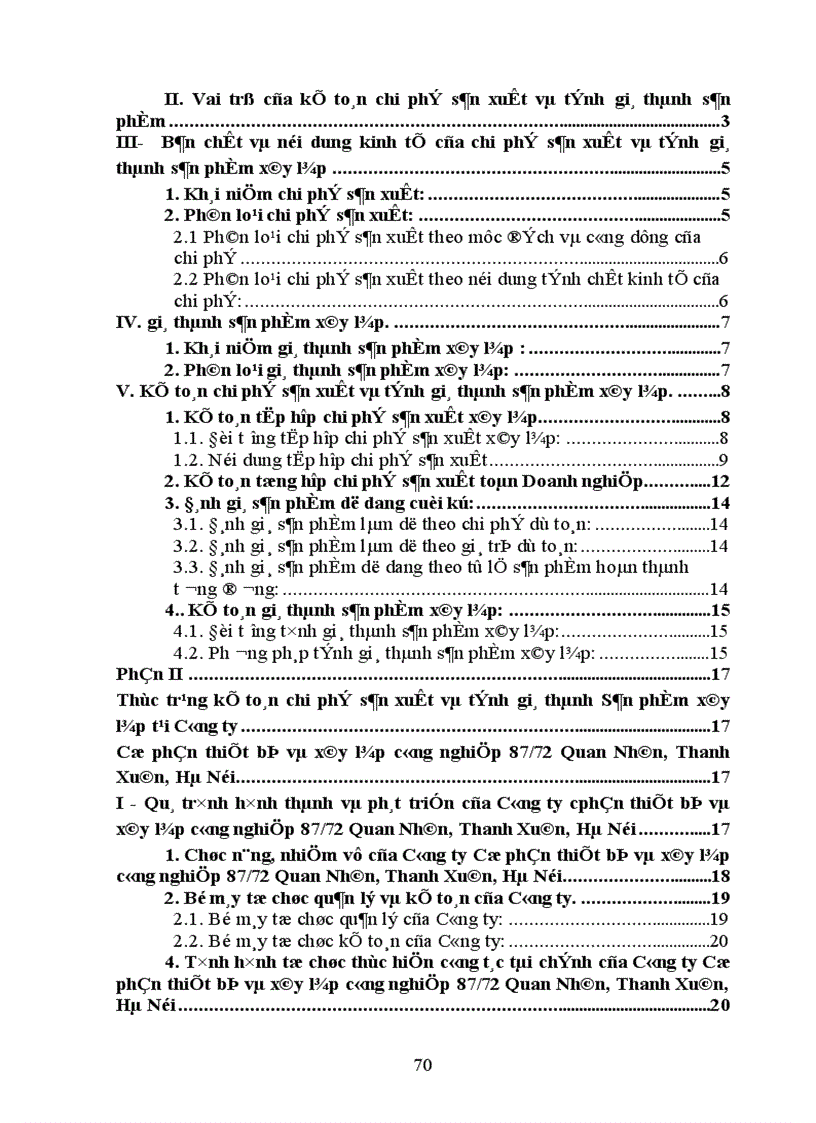 image for page Một số ý kiến đề xuất nhằm hoàn thiện công tác kế toán chi phí sản xuất và tính giá thành xây lắp tại công ty Cổ phần thiết bị và xây lắp công nghiệp 87/72 Quan Nhân, Thanh Xuân, Hà Nội .
