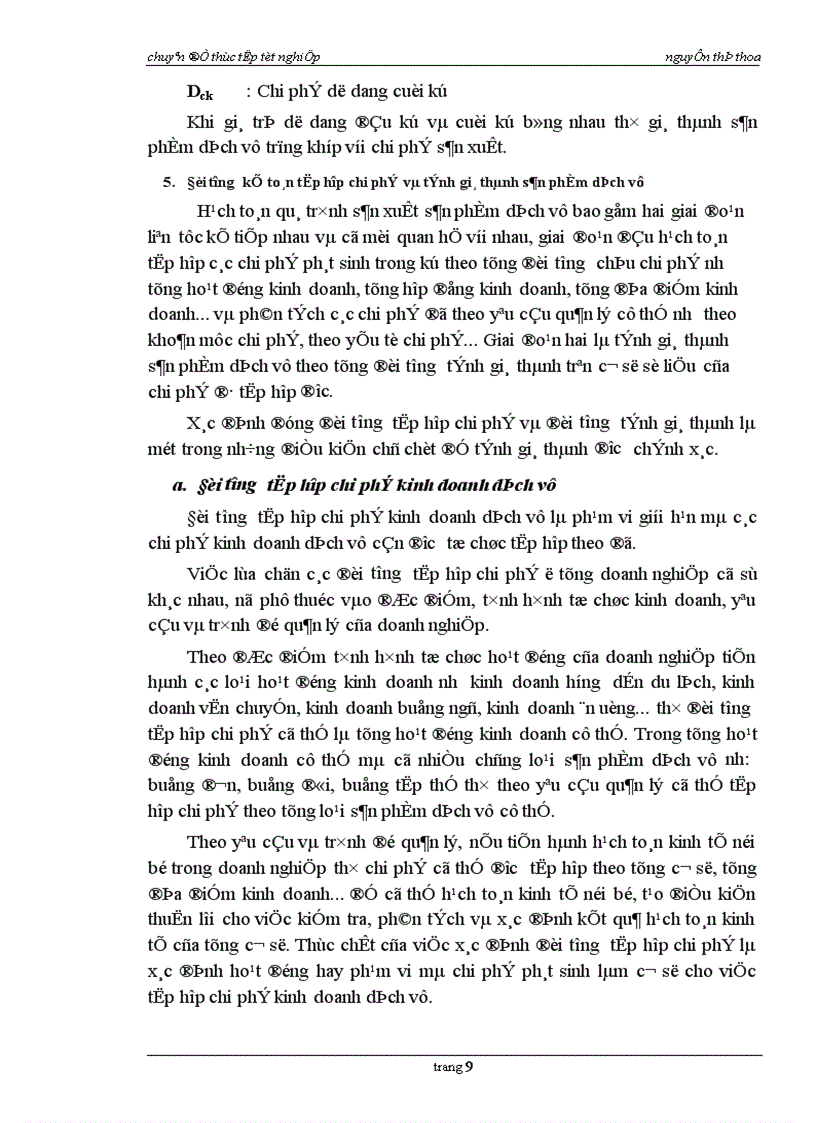 image for page Hoàn thiện công tác kế toán tập hợp chi phí và tính giá thành kinh doanh buồng ngủ ở công ty khách sạn du lịch kim Liên.