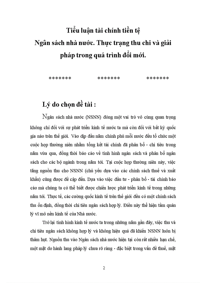 image for page Ngân sách nhà nước (NSNN) đóng một vai trò vô cùng quan trọng không chỉ đối với sự phát triển kinh tế nước ta mà còn đối với bất kỳ quốc gia nào trên thế giới