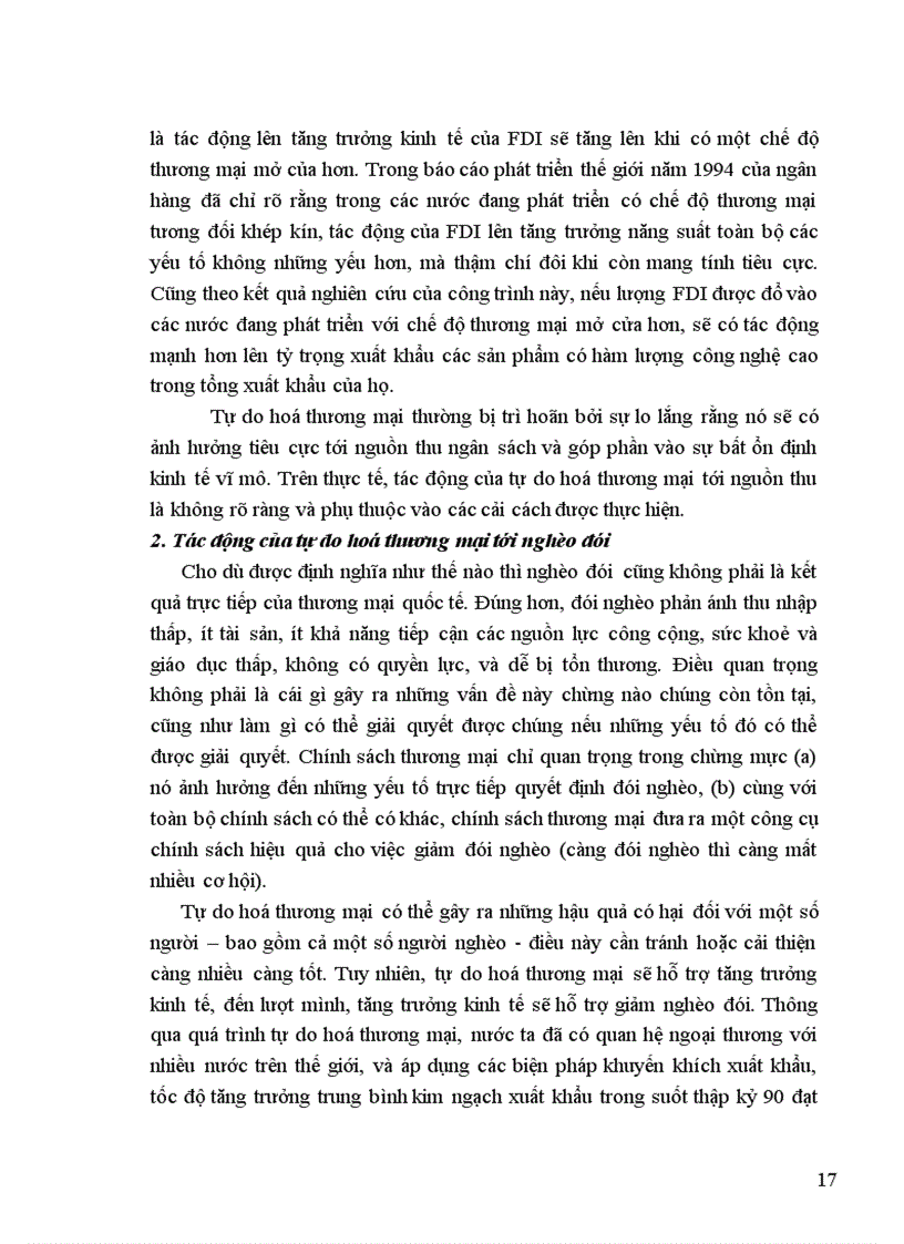 image for page Tác động của tự do hóa thương mại đến tăng trưởng và nghèo đói