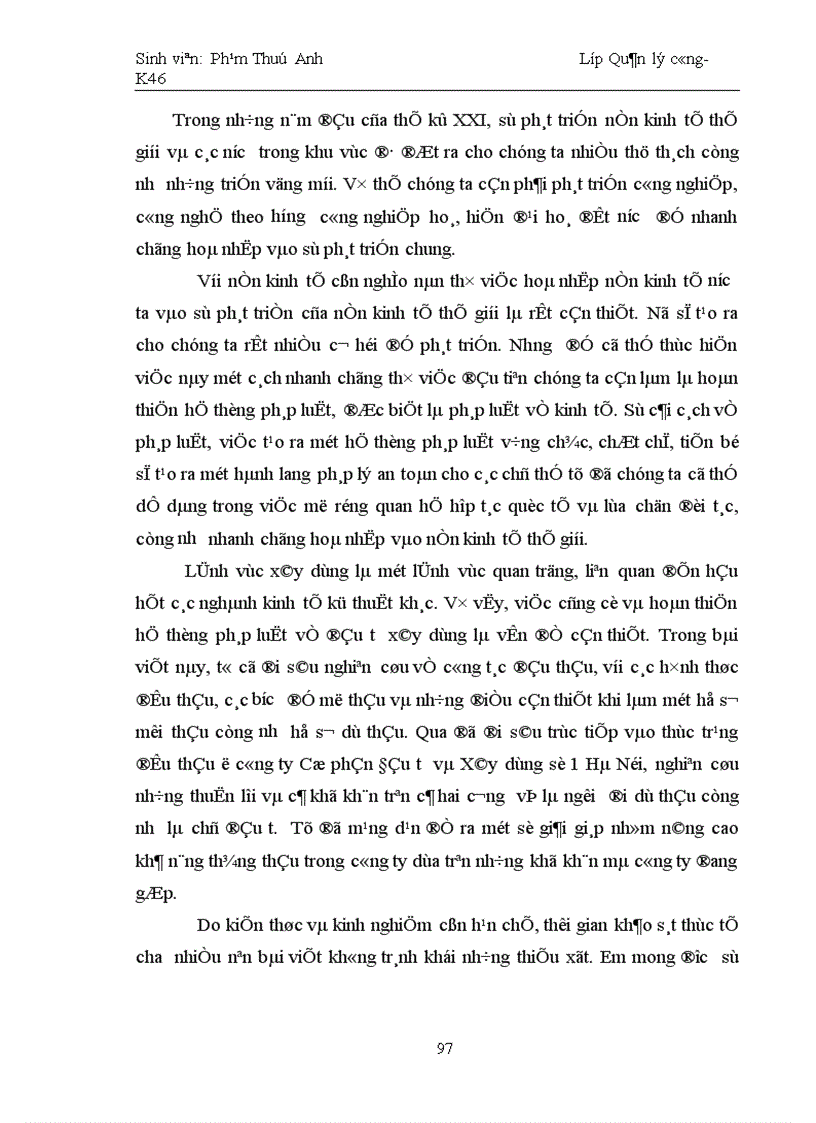 image for page Thực trạng công tác đấu thầu ở Công ty Xây dựng số 1 Hà Nội