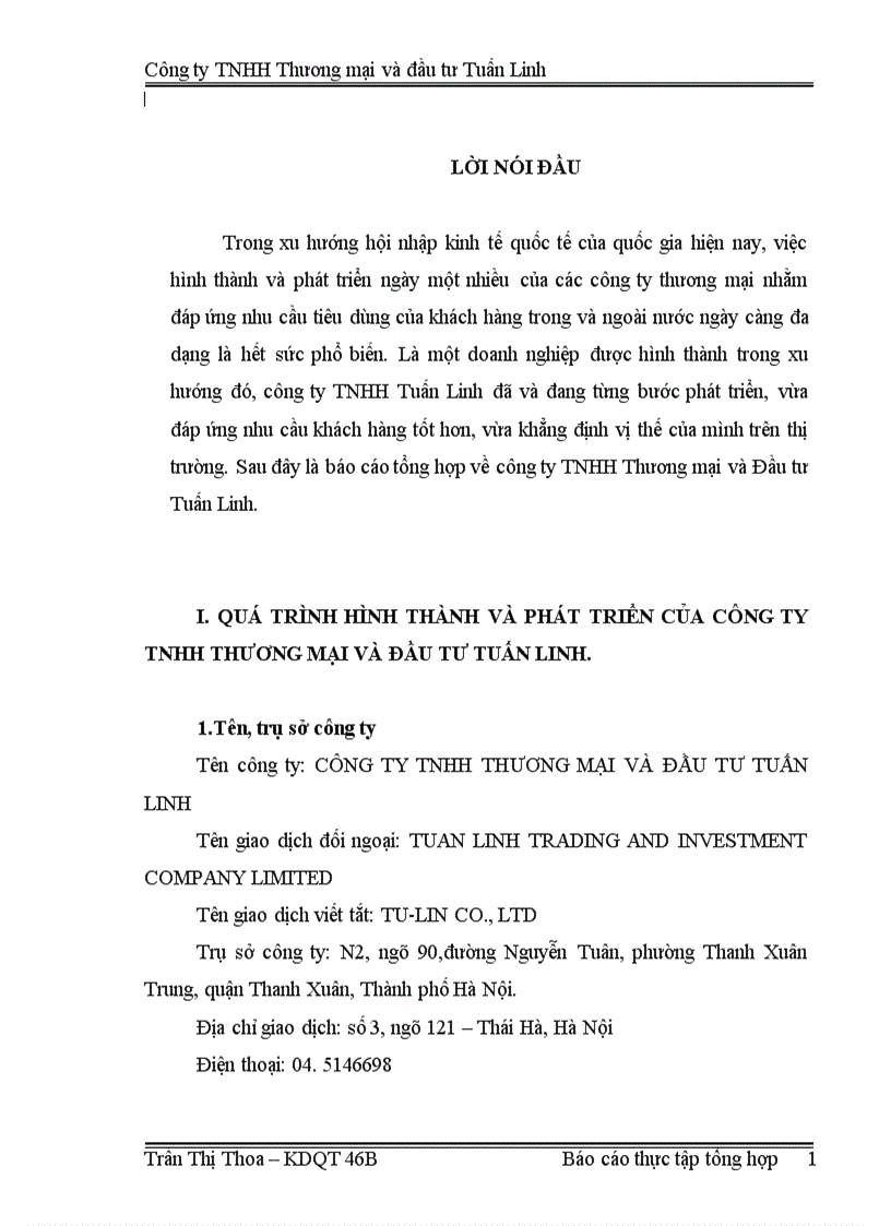 image for page Tổng hợp về công ty TNHH Thương mại và Đầu tư Tuấn Linh.