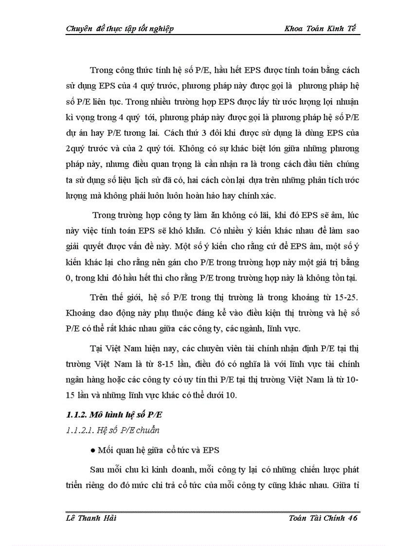 image for page Sử dụng một số hệ số tài chính trong định giá cổ phiếu trên thị trường chứng khoán Việt Nam -