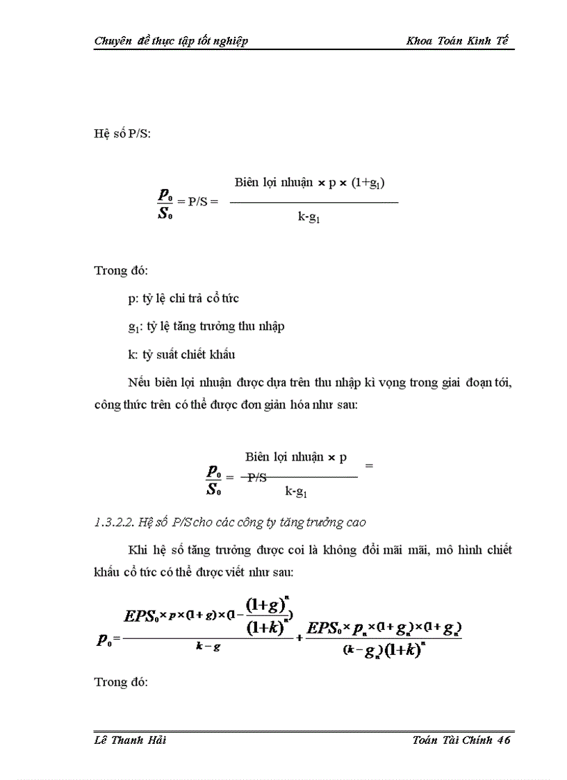 image for page Sử dụng một số hệ số tài chính trong định giá cổ phiếu trên thị trường chứng khoán Việt Nam -