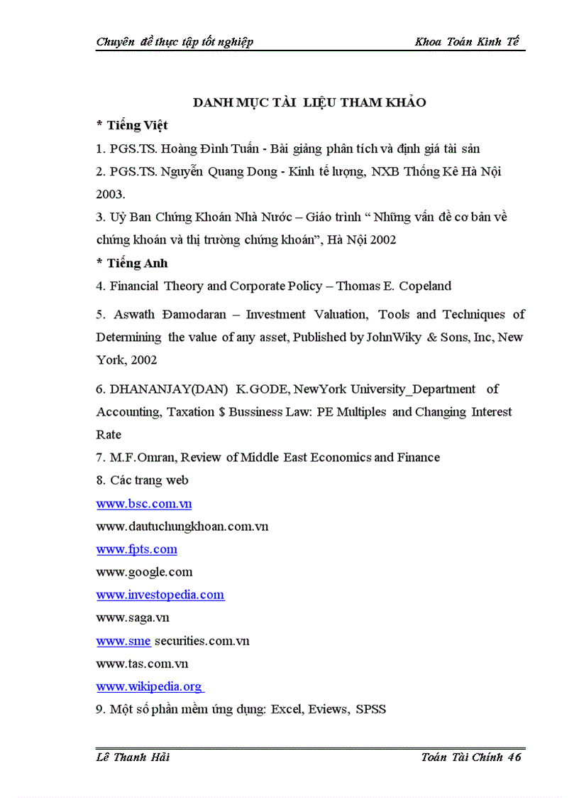 image for page Sử dụng một số hệ số tài chính trong định giá cổ phiếu trên thị trường chứng khoán Việt Nam -