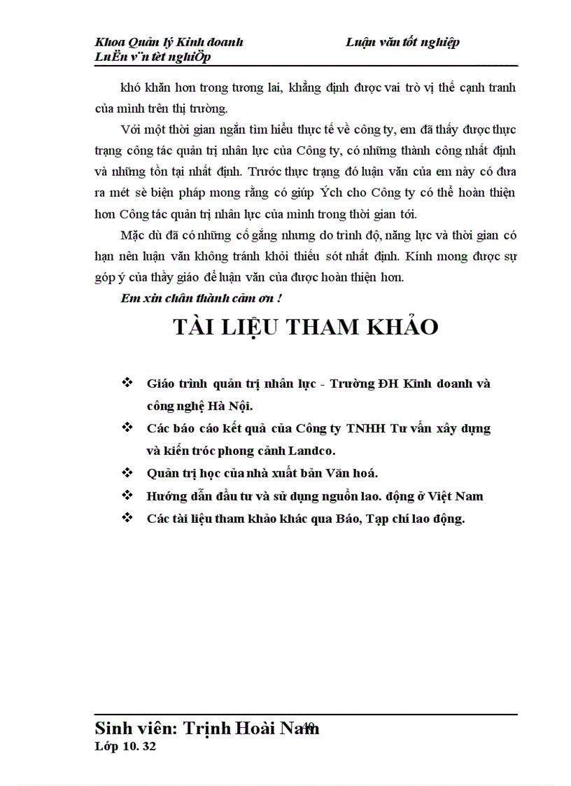 image for page Một số biện pháp hoàn thiện công tác quản lý nhân sự ở Công ty TNHH Tư vấn Xây Dựng và Kiến Trúc Phong cảnh