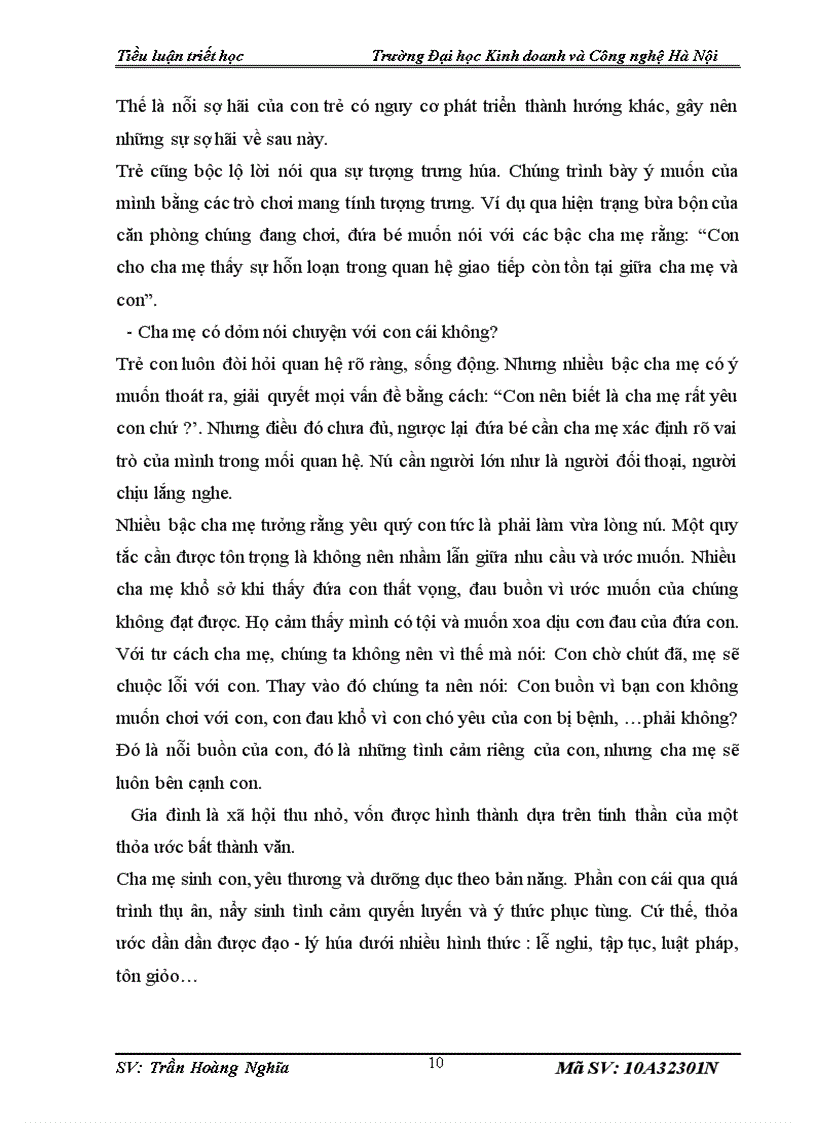 image for page Tiều luận triết học