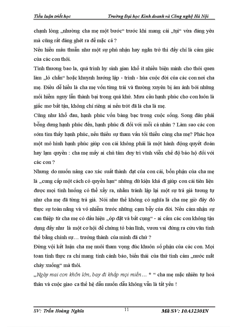 image for page Tiều luận triết học