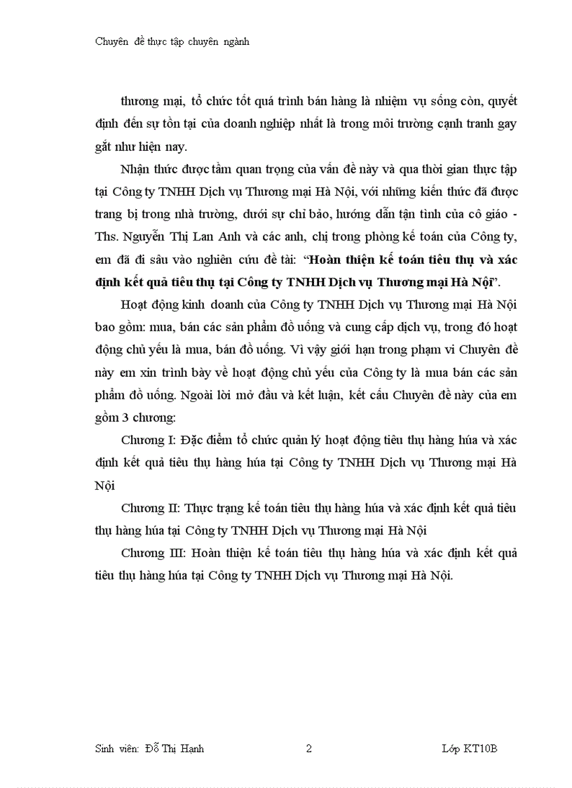 image for page Hoàn thiện kế toán tiêu thụ và xác định kết quả tiêu thụ hàng hóa tại Công ty TNHH Dịch vụ Thương mại Hà Nội