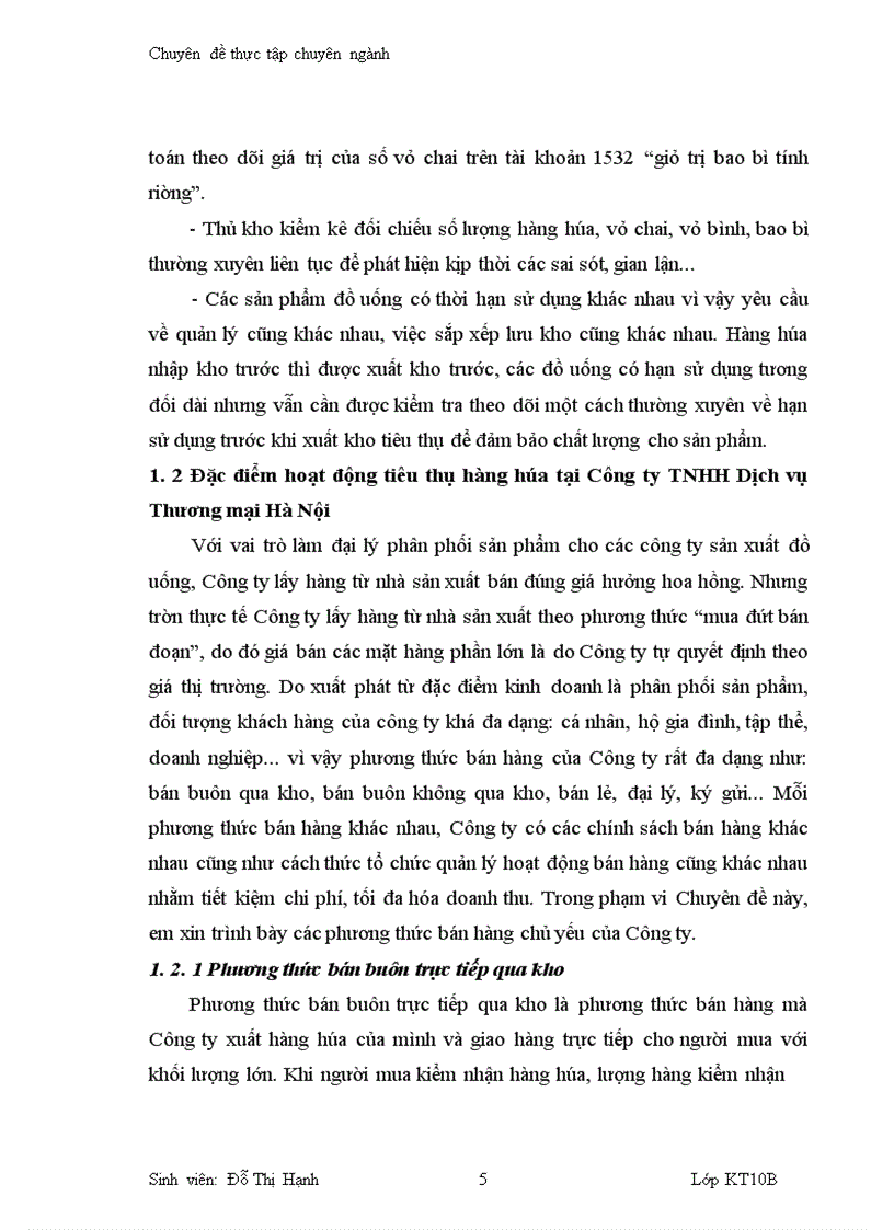 image for page Hoàn thiện kế toán tiêu thụ và xác định kết quả tiêu thụ hàng hóa tại Công ty TNHH Dịch vụ Thương mại Hà Nội