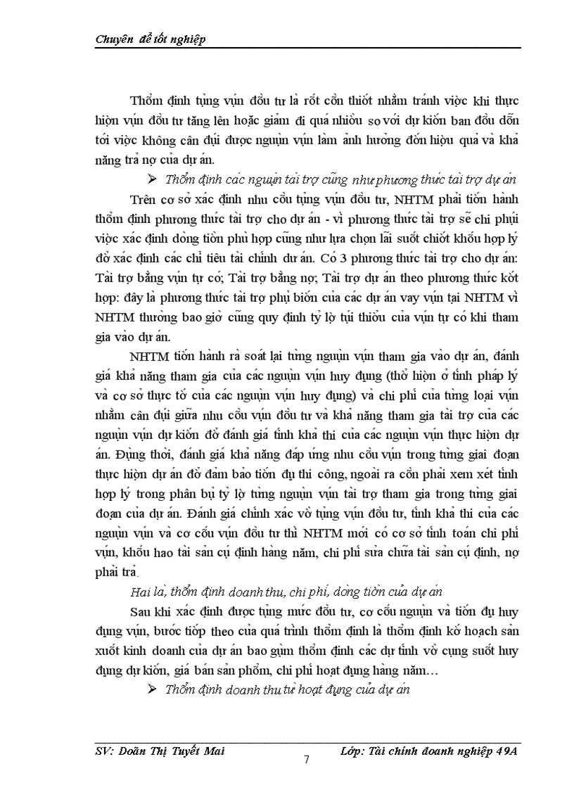 image for page Thẩm định tài chính dự án và hệ thống các chỉ tiêu đánh giá chất lượng tài chính dự án trong hoạt động cho vay của NHTM