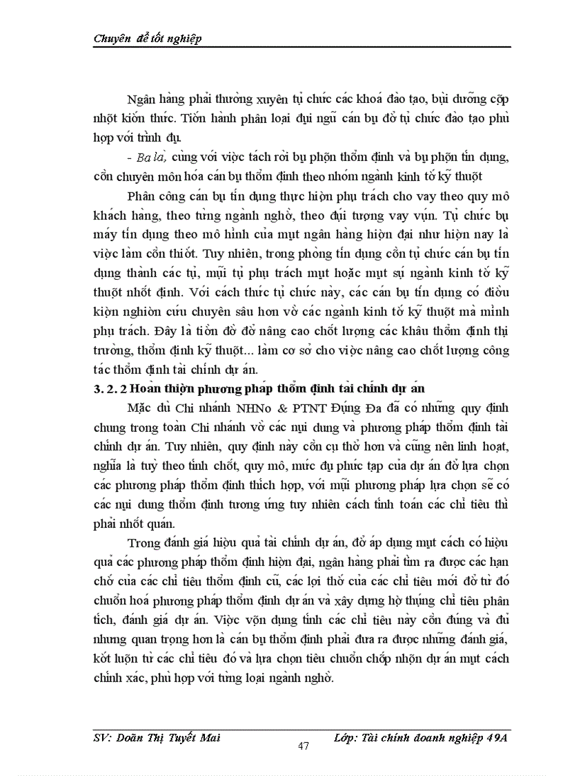 image for page Thẩm định tài chính dự án và hệ thống các chỉ tiêu đánh giá chất lượng tài chính dự án trong hoạt động cho vay của NHTM