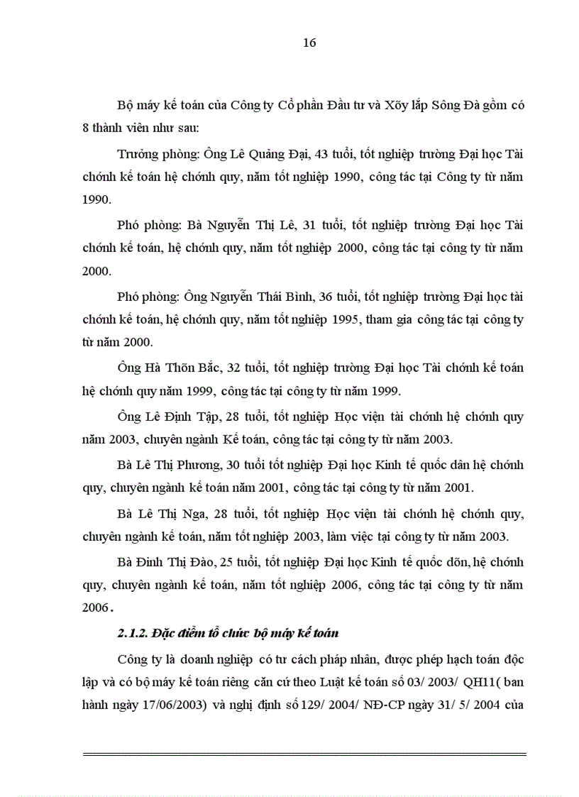 image for page Tổ chức hạch toán kế toán tại Công ty cổ phần đầu tư và xây lắp Sông Đà