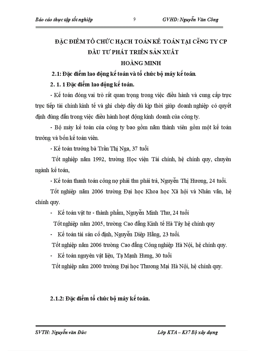 image for page Tổ chức hạch toán kế toán tại Công ty cổ phần đầu tư phát triển sản xuất Hoàng Minh