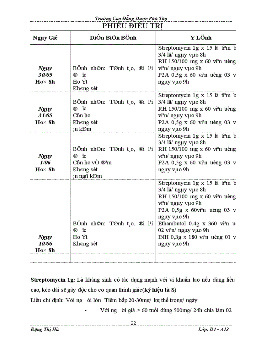 image for page Báo cáo Thực tập dược lâm sàng