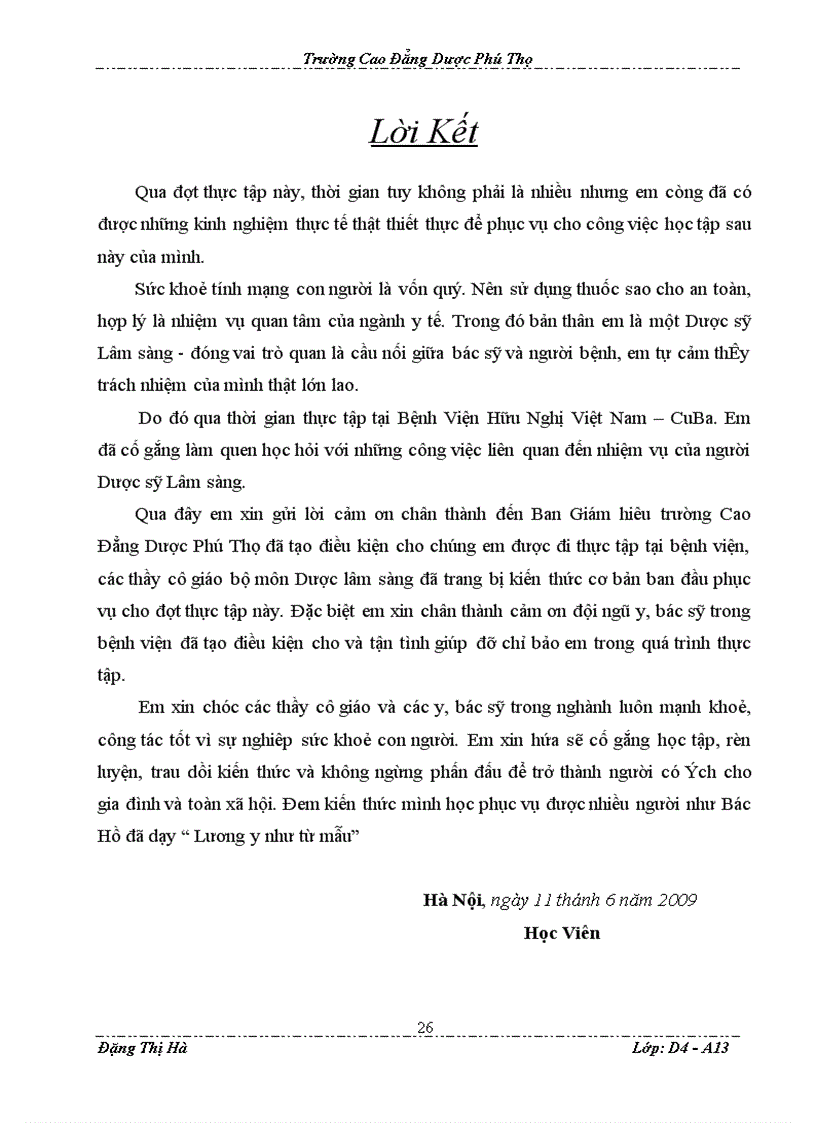 image for page Báo cáo Thực tập dược lâm sàng