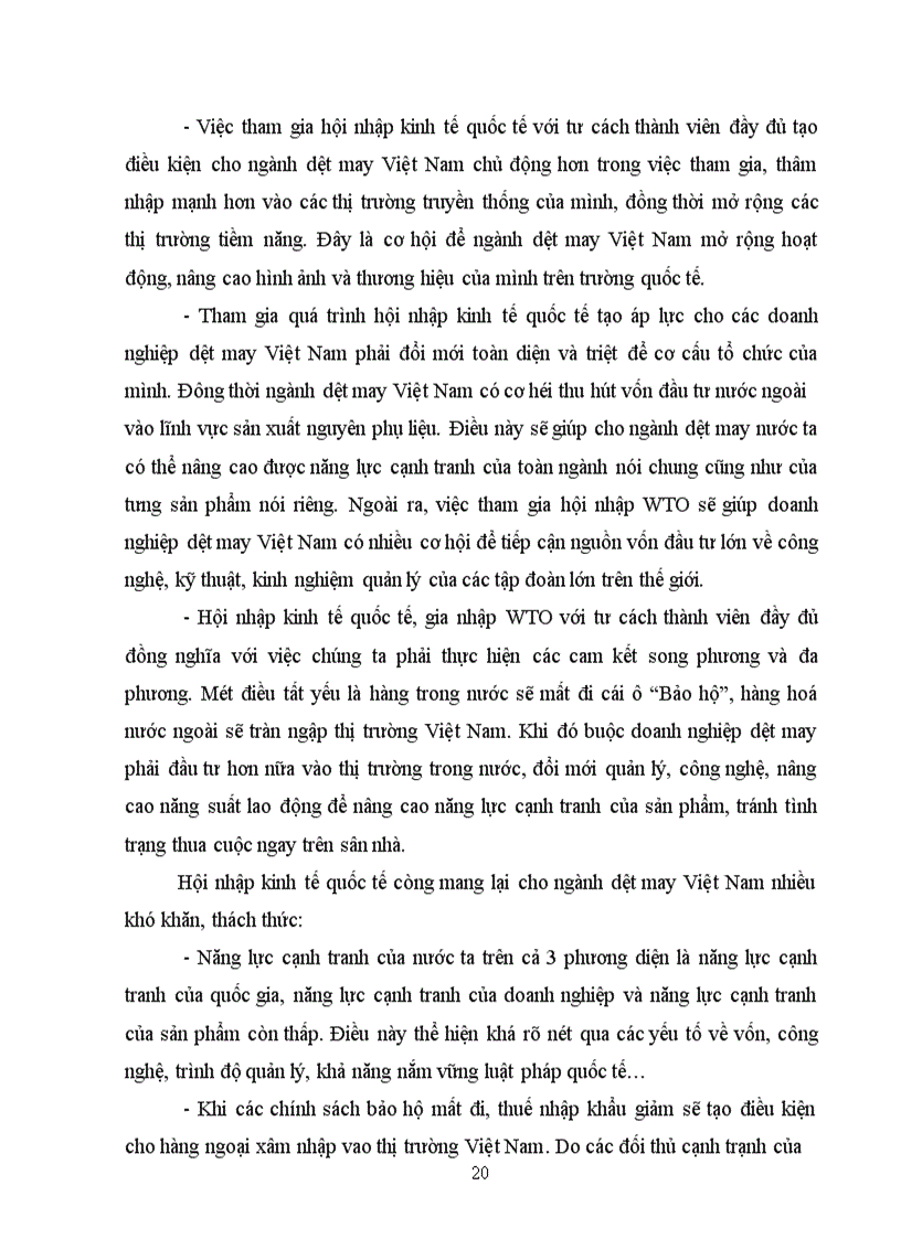 image for page Nâng cao năng lực cạnh tranh của sản phẩm dệt may Việt Nam trong điều kiện hội nhập quốc tế