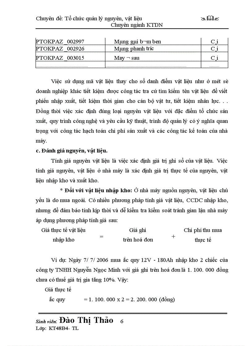 image for page Thực trạng tổ chức công quản lý nguyên vật liệu ở công ty TNHH cơ khí ô tô Đại An