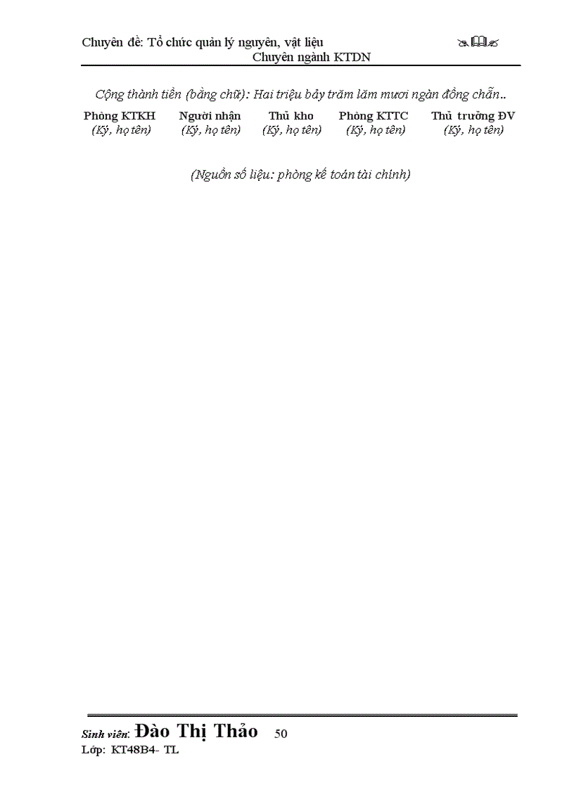 image for page Thực trạng tổ chức công quản lý nguyên vật liệu ở công ty TNHH cơ khí ô tô Đại An