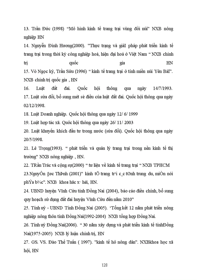 image for page Phát triển kinh tế trang trại các huyện miền núi của tỉnh Đồng Nai ( lấy ví dụ ở huyện Vĩnh Cửu )