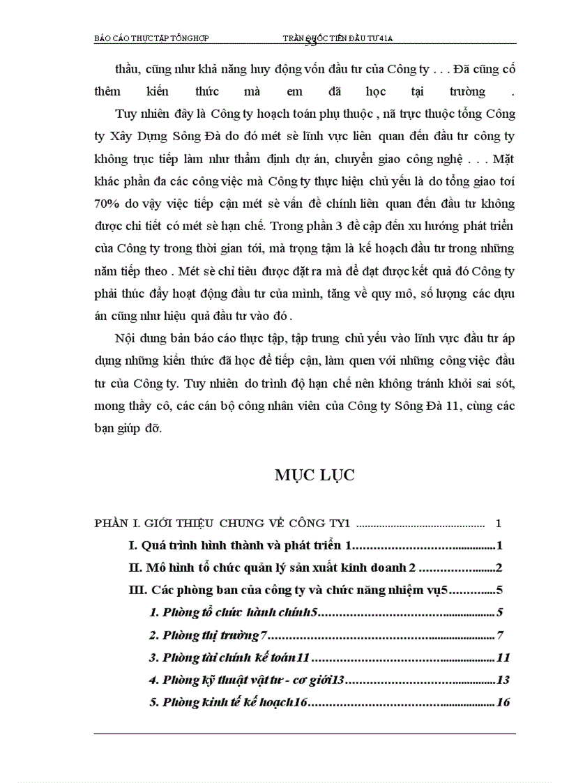 image for page Báo cáo thực tập tổng hợp tại Công ty Xây Lắp năng lượng Sông Đà 11