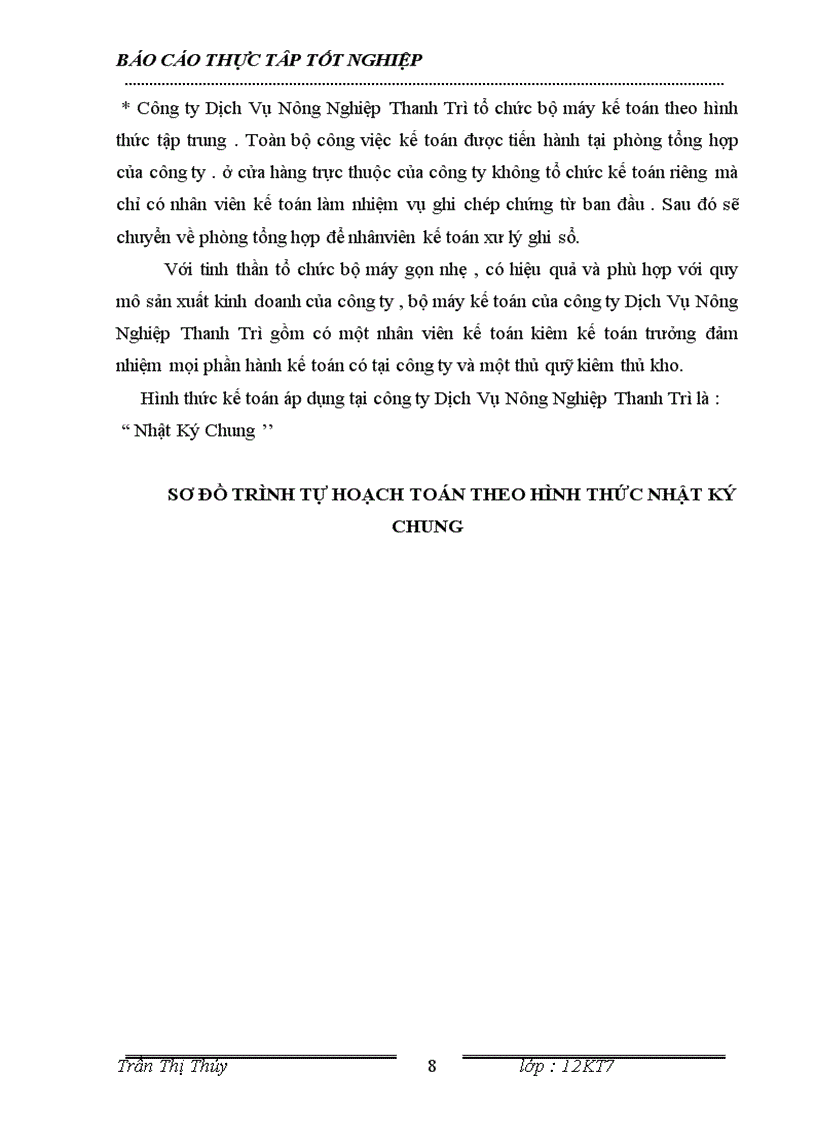 image for page Báo cáo tổng hợp thực tập tốt nghiệp tại công ty TNHH Tân An