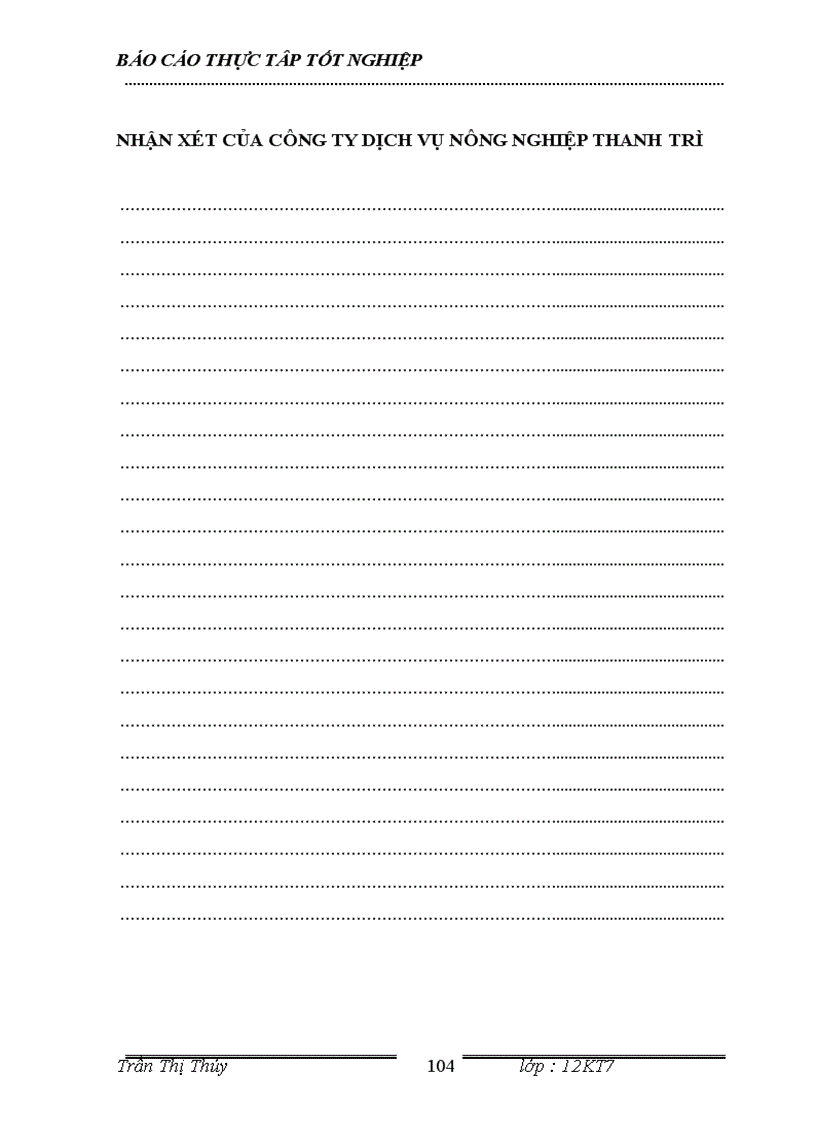 image for page Báo cáo tổng hợp thực tập tốt nghiệp tại công ty TNHH Tân An